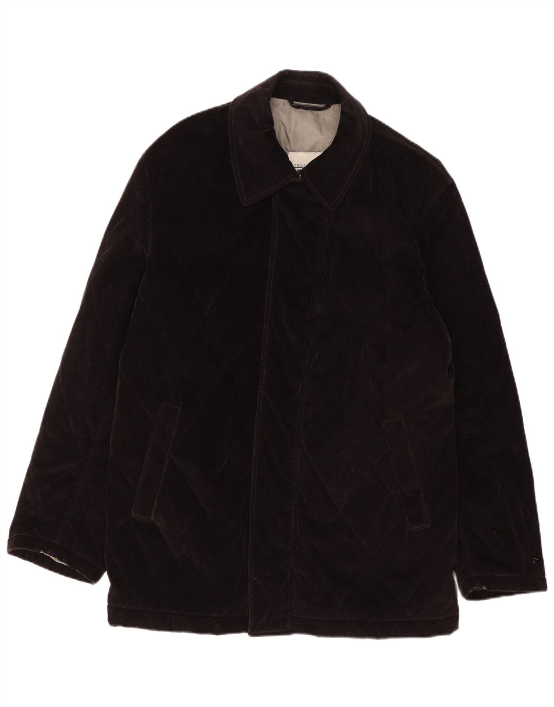 Trussardi Chaqueta acolchada de pana para hombre IT 50 Large Brown