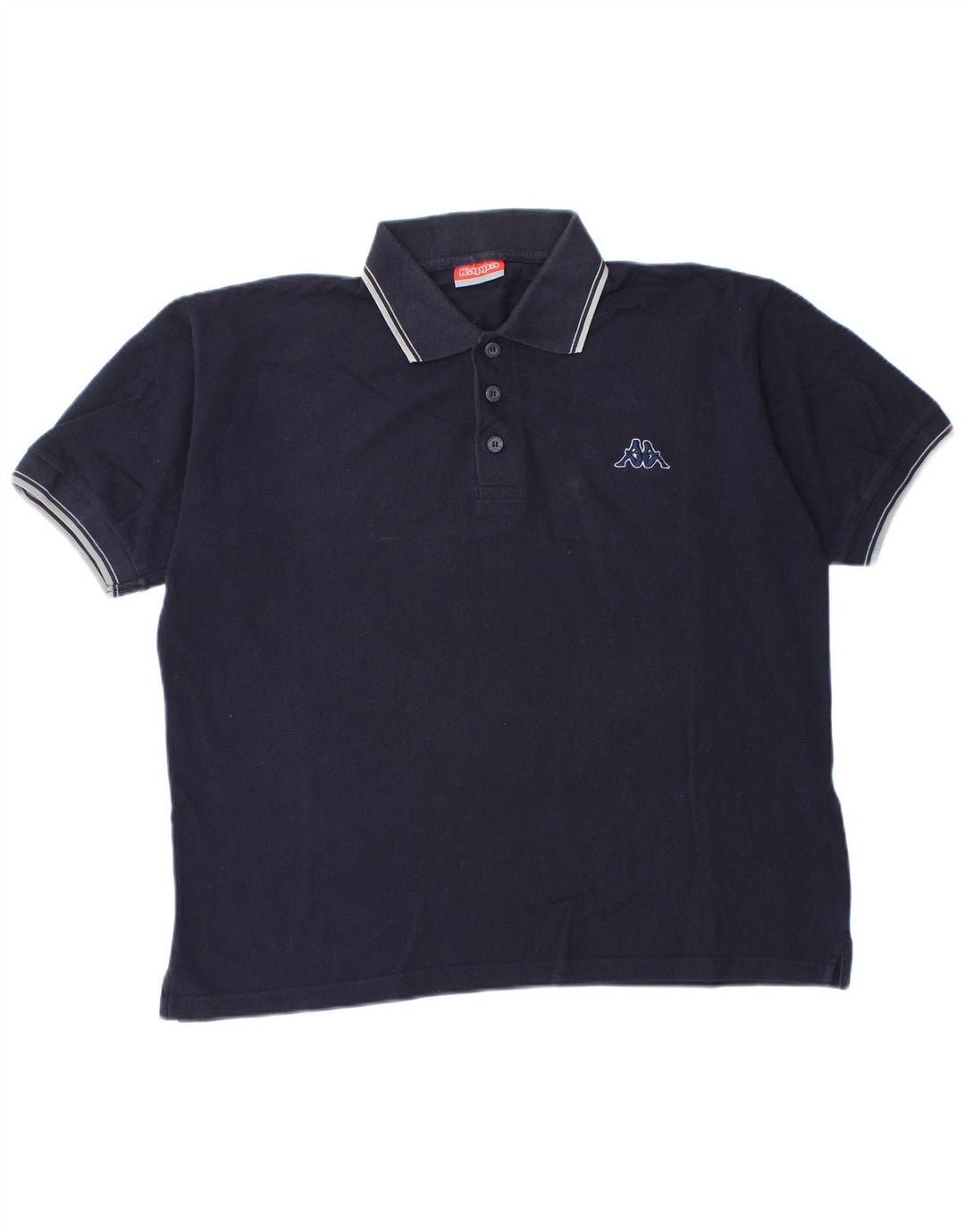 Polo Kappa Hombre Algodón Azul Marino Mediano
