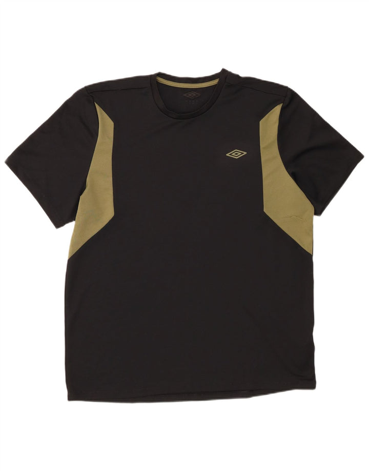 Camiseta Umbro Hombre Top Medium Negro Colorblock Poliéster