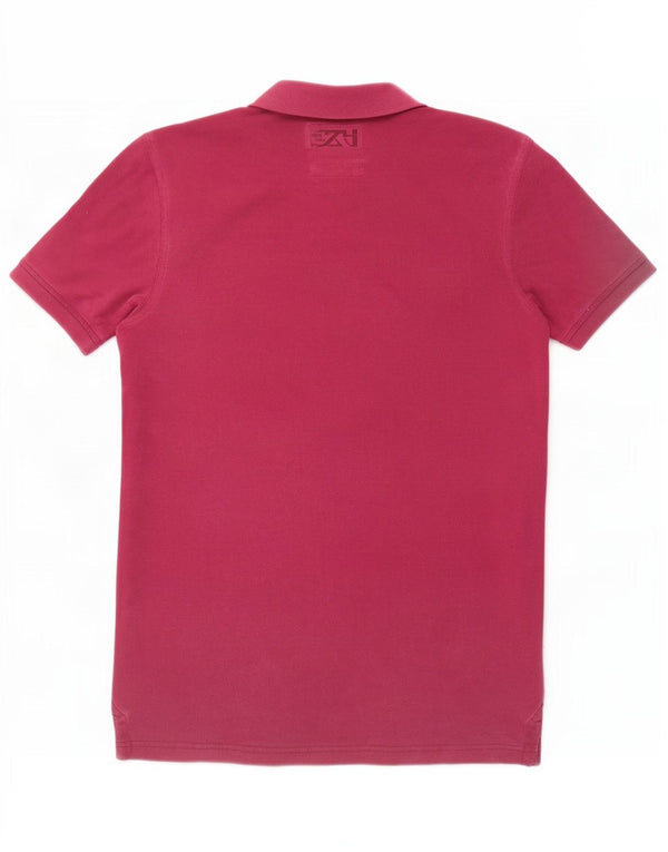 Crew Clothing Polo para hombre Algodón burdeos medio