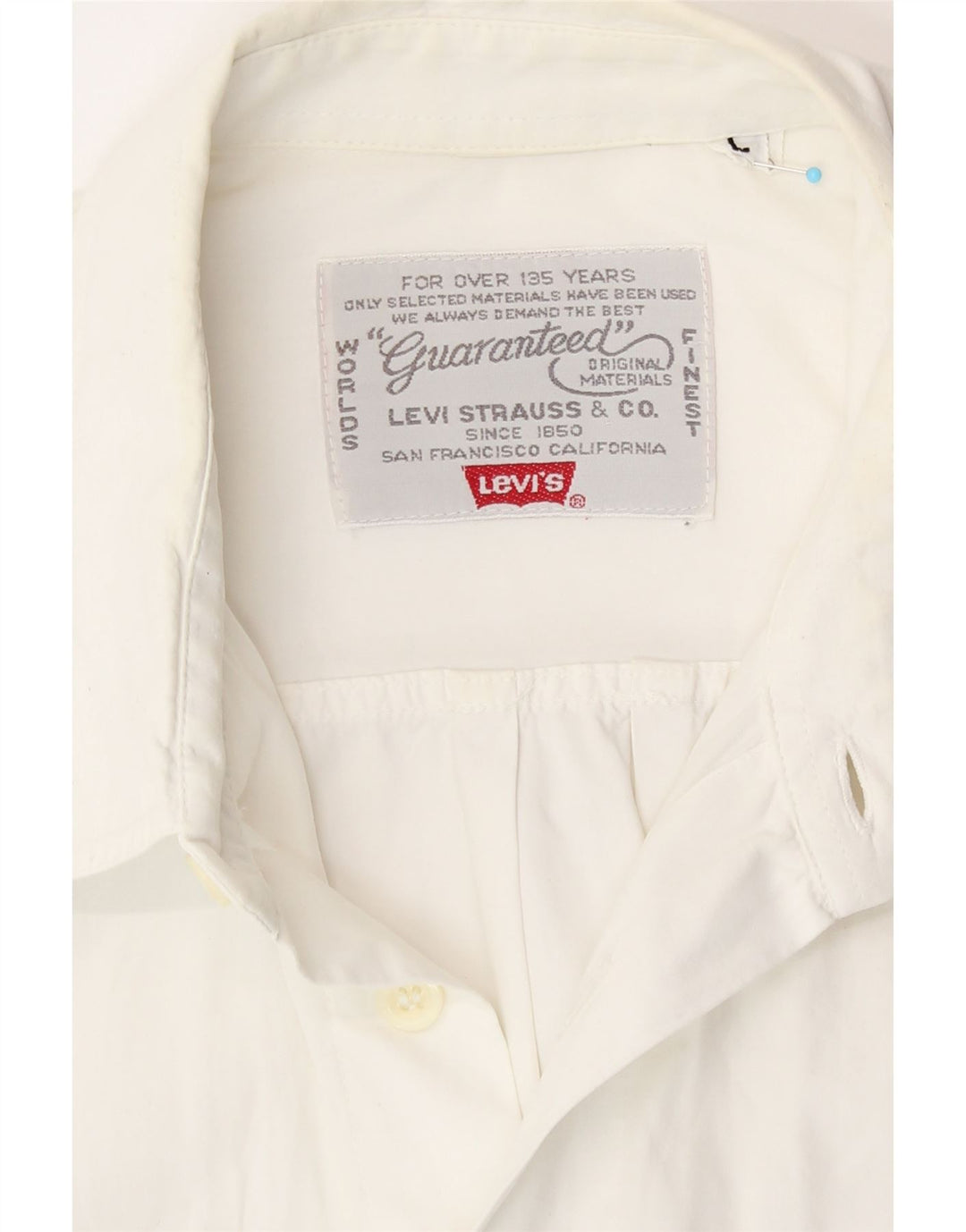 Levi's Camisa De Manga Corta Para Hombre Grande Blanca