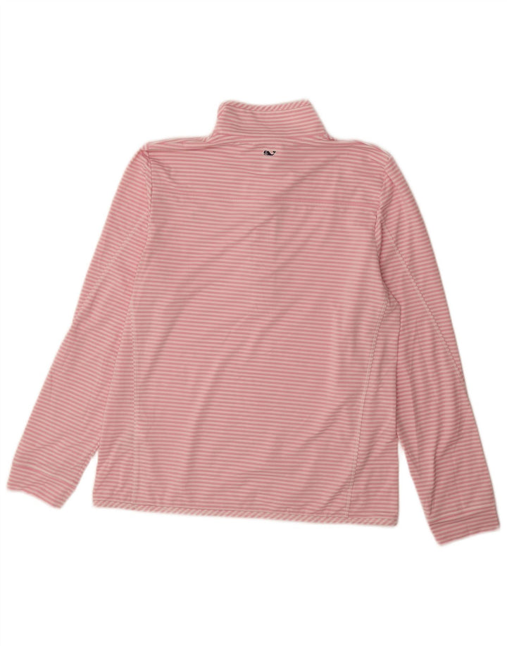 VINEYARD VINES Top de chándal tipo jersey para mujer UK 40 Mediano Rosa Rayas