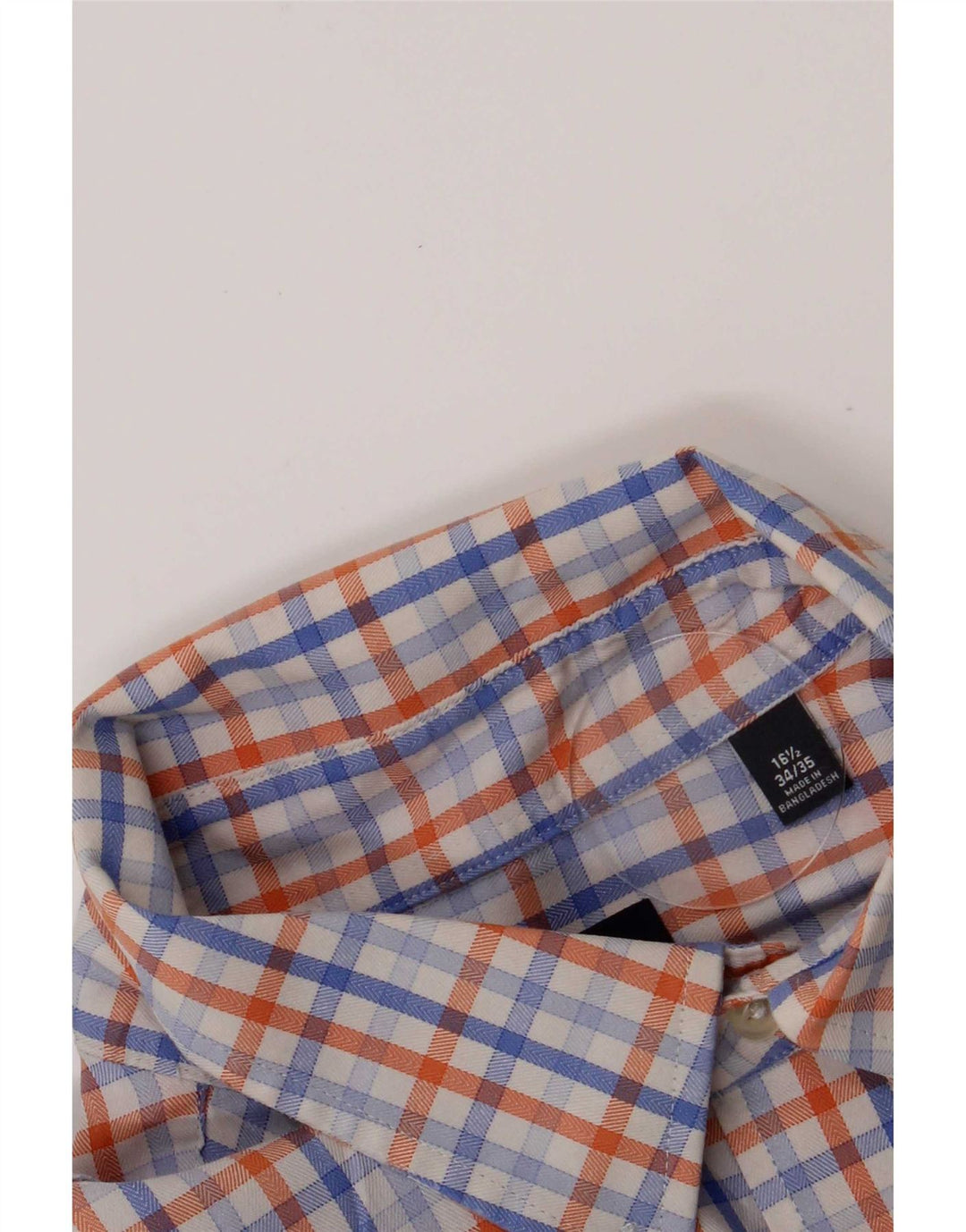 Chaps Camisa para hombre talla 16 1/2 algodón a cuadros azul grande