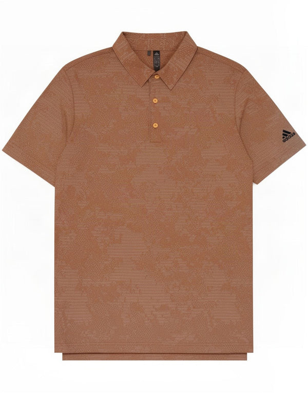 Polo Adidas Hombre Grande Marrón Geométrico Poliéster