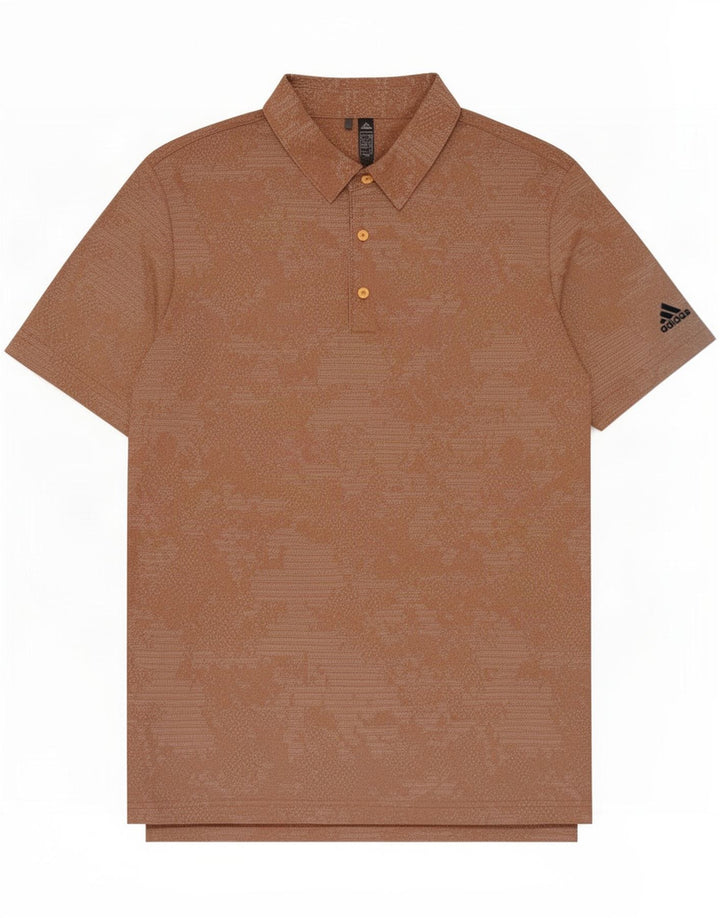 Polo Adidas Hombre Grande Marrón Geométrico Poliéster
