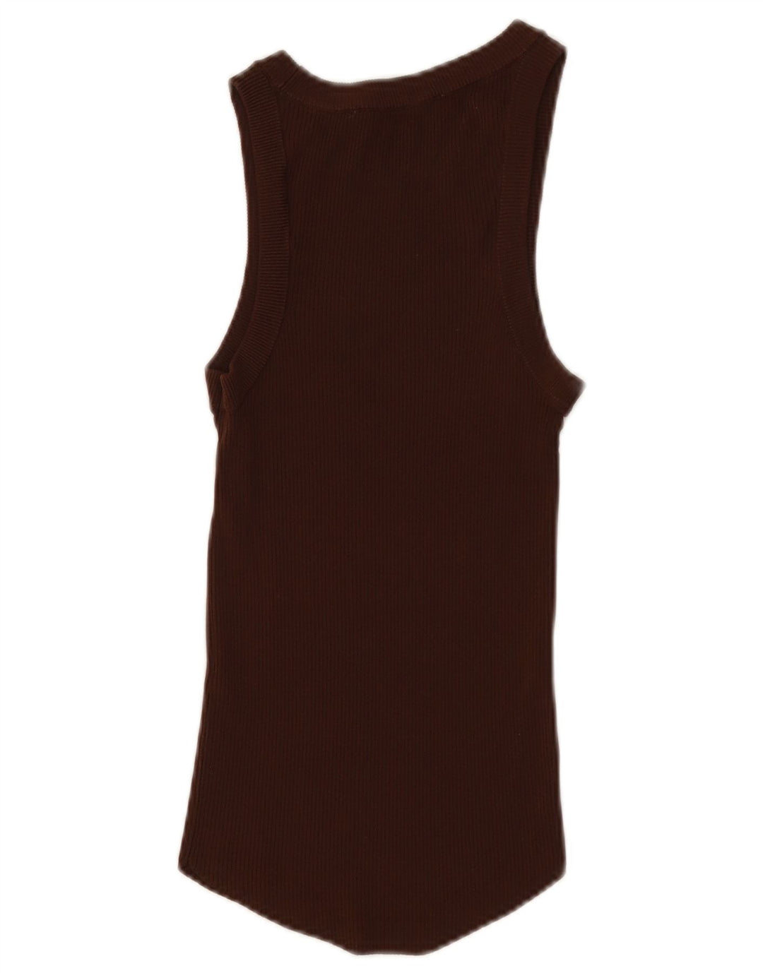 Zara Mujer Chaleco Top UK 8 Small Marrón Viscosa