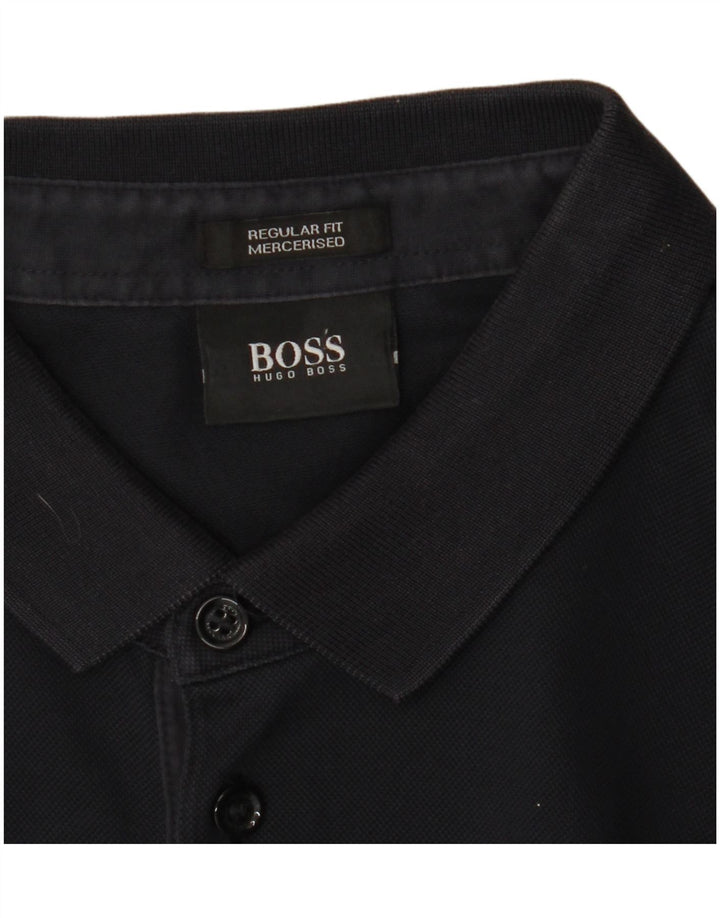 Hugo Boss Hombre | Polo de ajuste regular Negro mediano