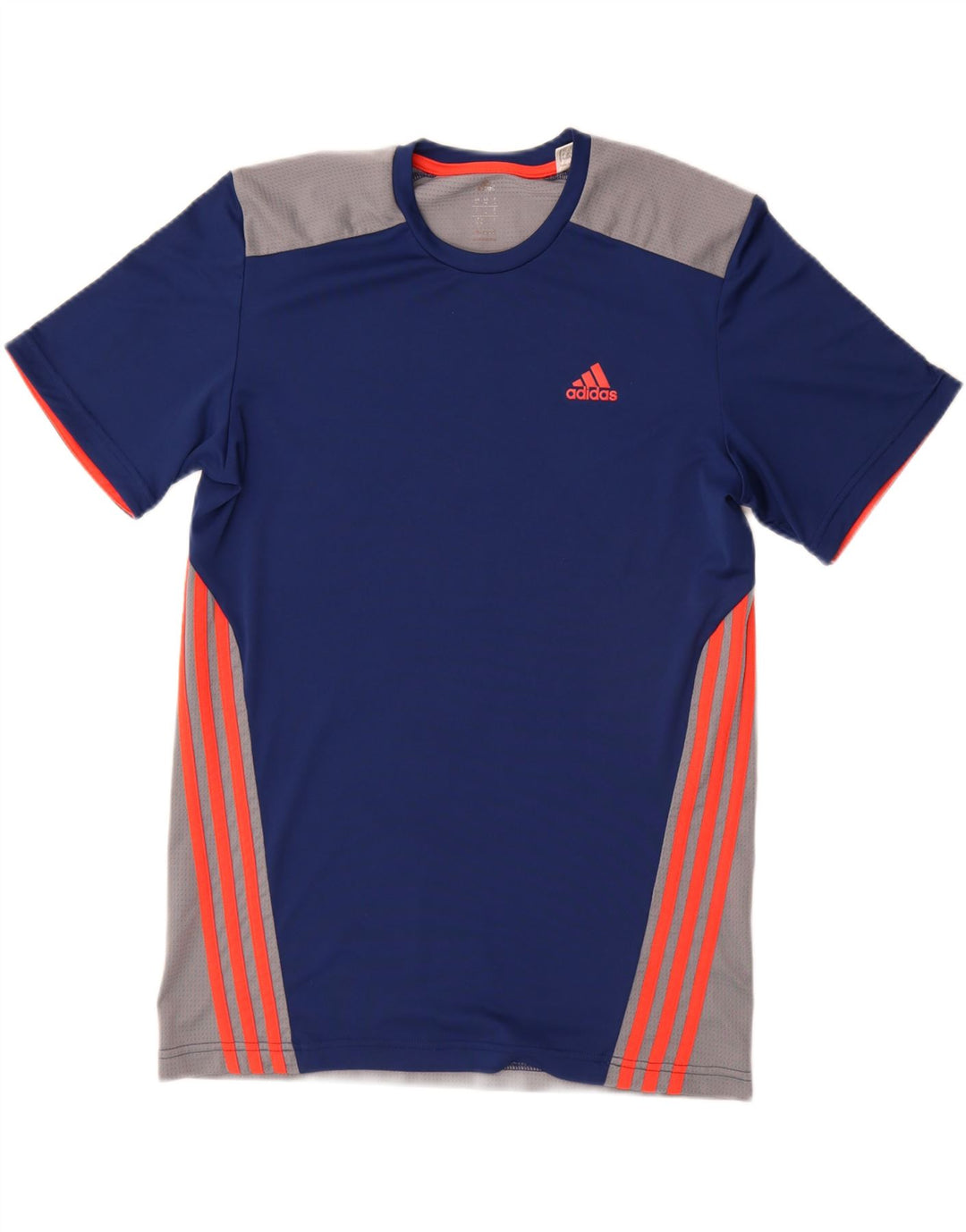 ADIDAS Mens Climacool T-Shirt Top Medium Navy Blue Colourblock Polyester