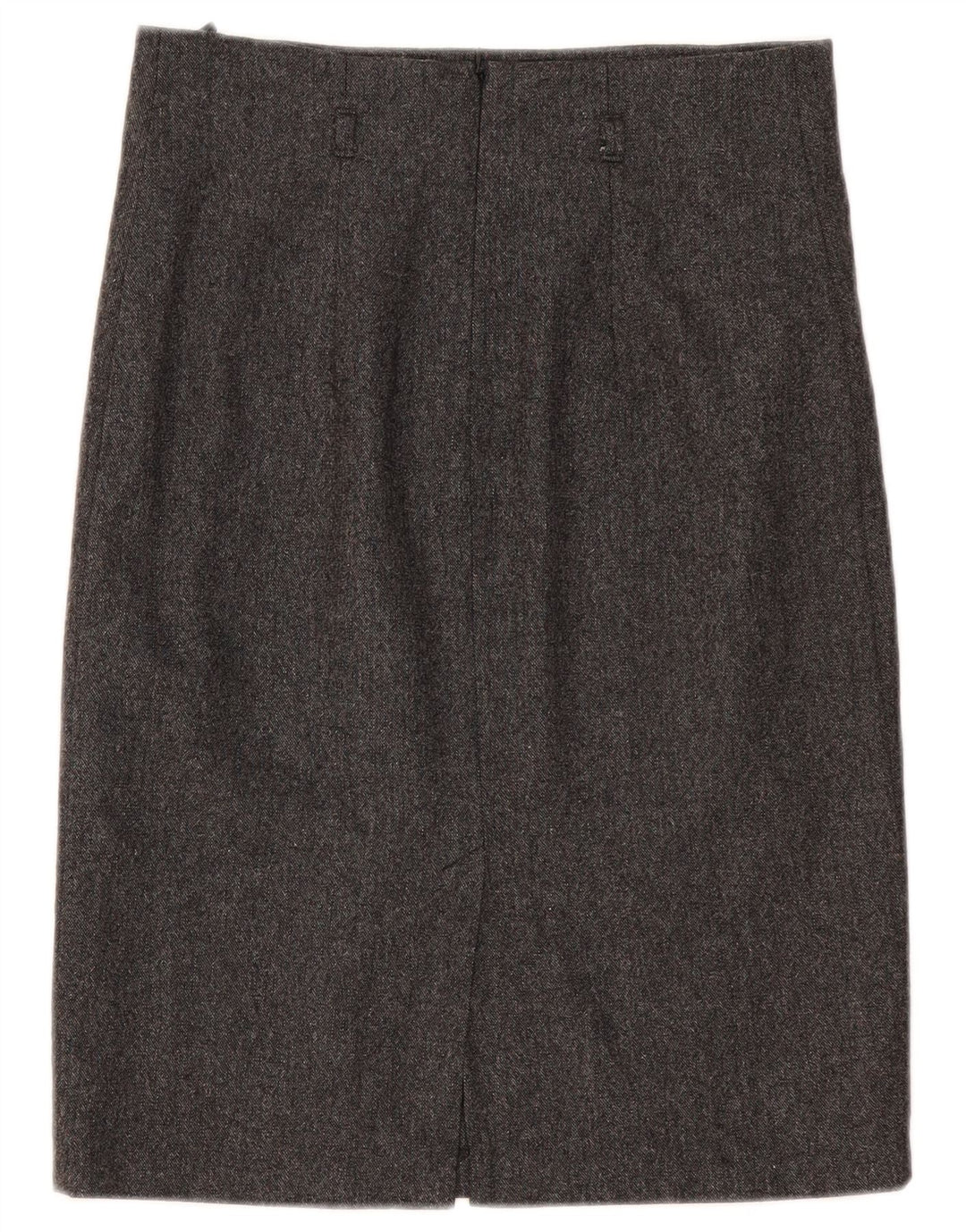 Falda Recta Benetton IT 42 Medium W30 Gris Lana