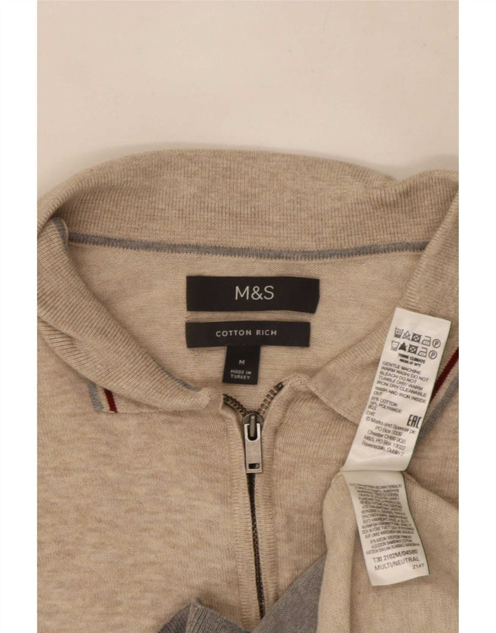 Marks & Spencer Jersey tipo polo con cuello tipo polo para hombre color beige medio