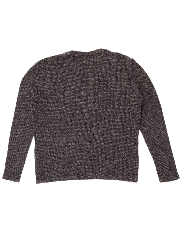 Zara - Jersey de cuello redondo para mujer, talla 40, algodón gris medio