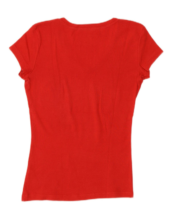 TOMMY HILFIGER Camiseta para mujer Top UK 6 XS Rojo Algodón