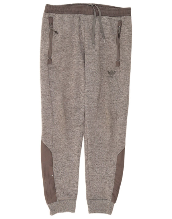 Adidas Hombre Pantalones De Chándal Joggers Gris Medio Colorblock Poliéster