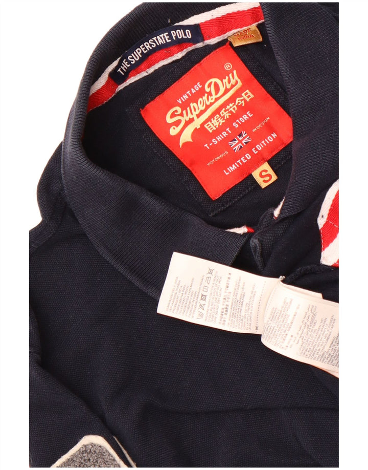 Superdry Polo Gráfico Para Hombre De Algodón Azul Marino Pequeño