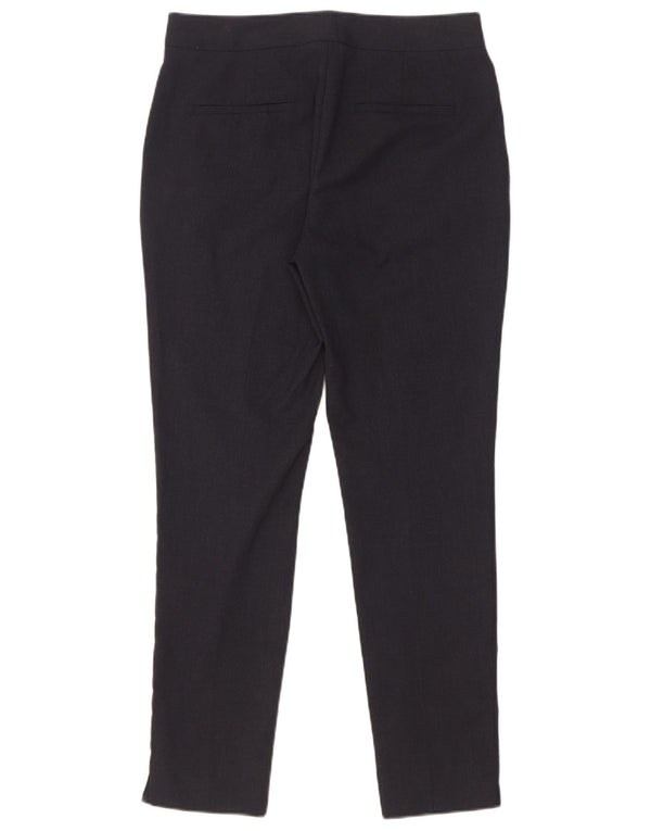 Zara Mujer Pantalón De Traje Slim EU 34 2XS W24 L27 Negro Poliéster