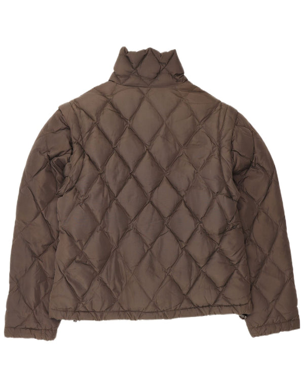 Armani Jeans Chaqueta acolchada acolchada para mujer UK 44 Grande Poliamida marrón