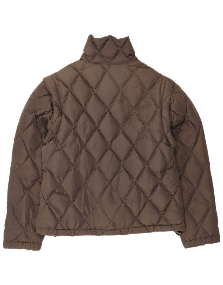 Armani Jeans Chaqueta acolchada acolchada para mujer UK 44 Grande Poliamida marrón