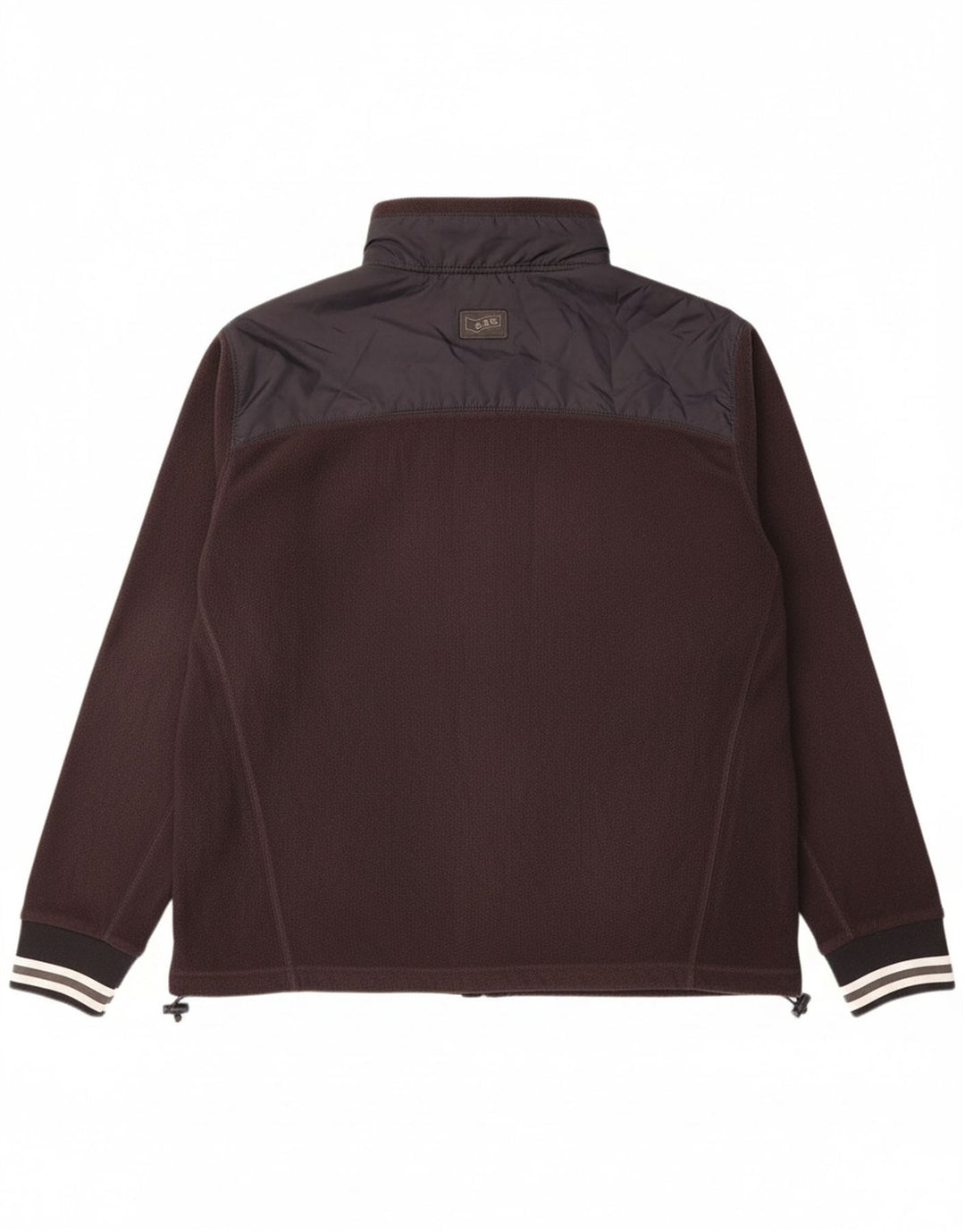 GAS Mens Fleece Jacket UK 44 2XL Brown Colourblock Polyester