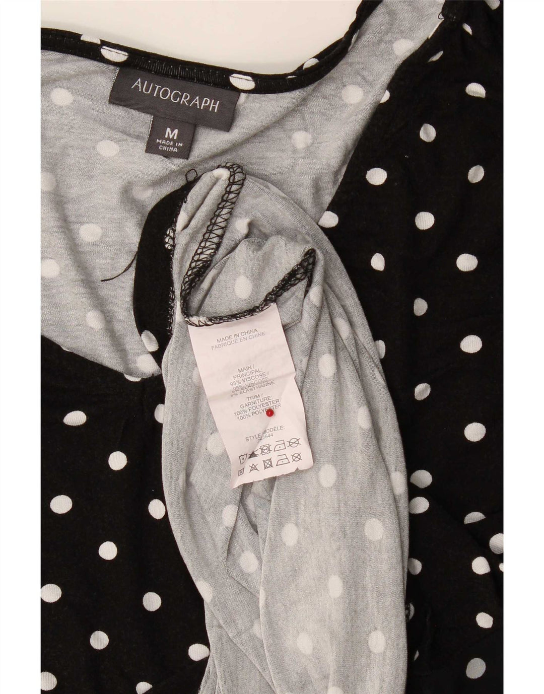 Marks & Spencer Blusa de manga larga autógrafo para mujer UK 44 Medium Black