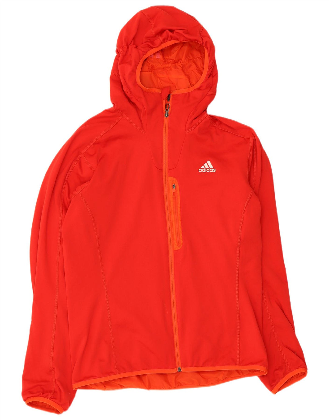 Adidas Chaqueta reversible con capucha para hombre UK 40/42 Medium Naranja Nylon