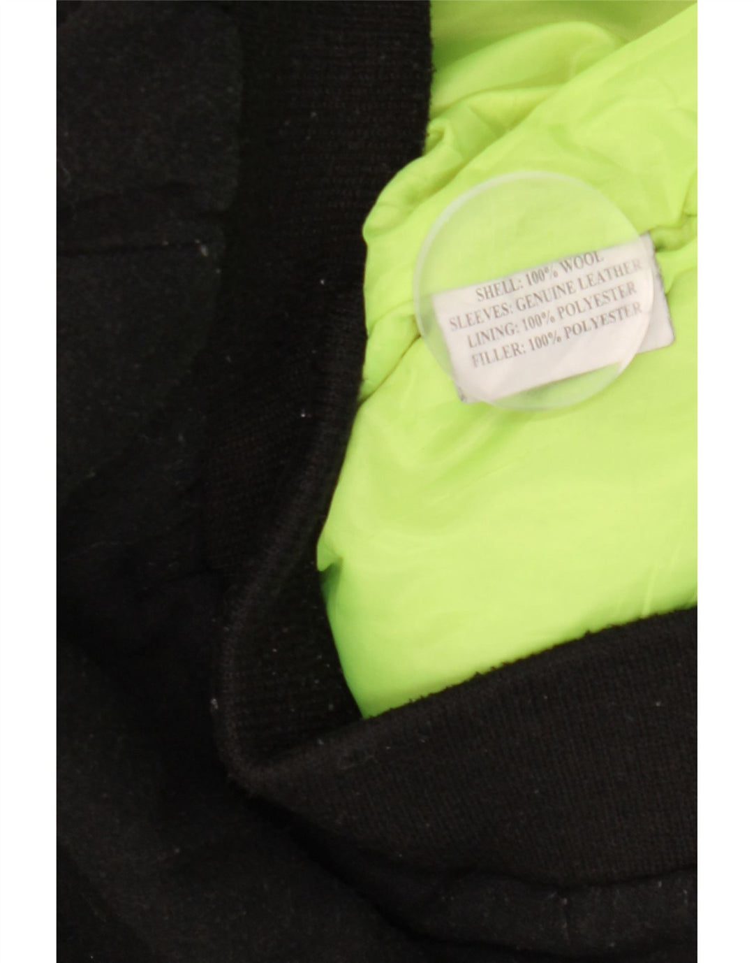 Dolly Noire Chaqueta bomber estampada para hombre UK 40 Large Lana negra
