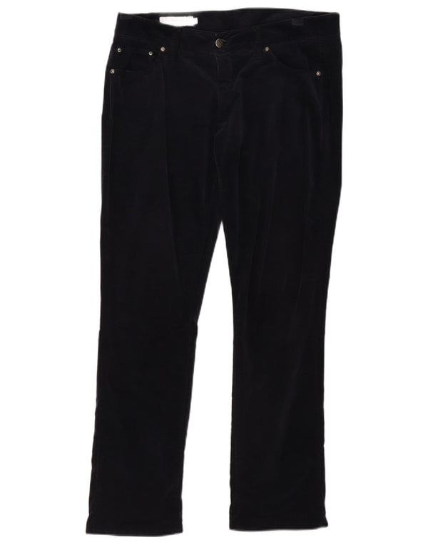 Marlboro Classics Pantalones casuales de terciopelo rectos para mujer W32 L29 Azul marino