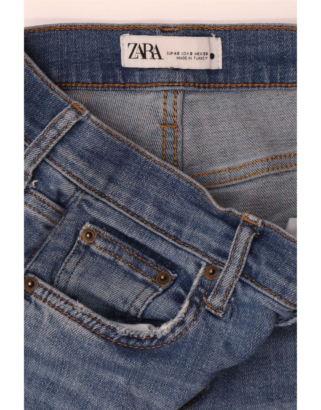 Zara Jeans Rectos Mujer EU 40 Medium W30 L27 Azul