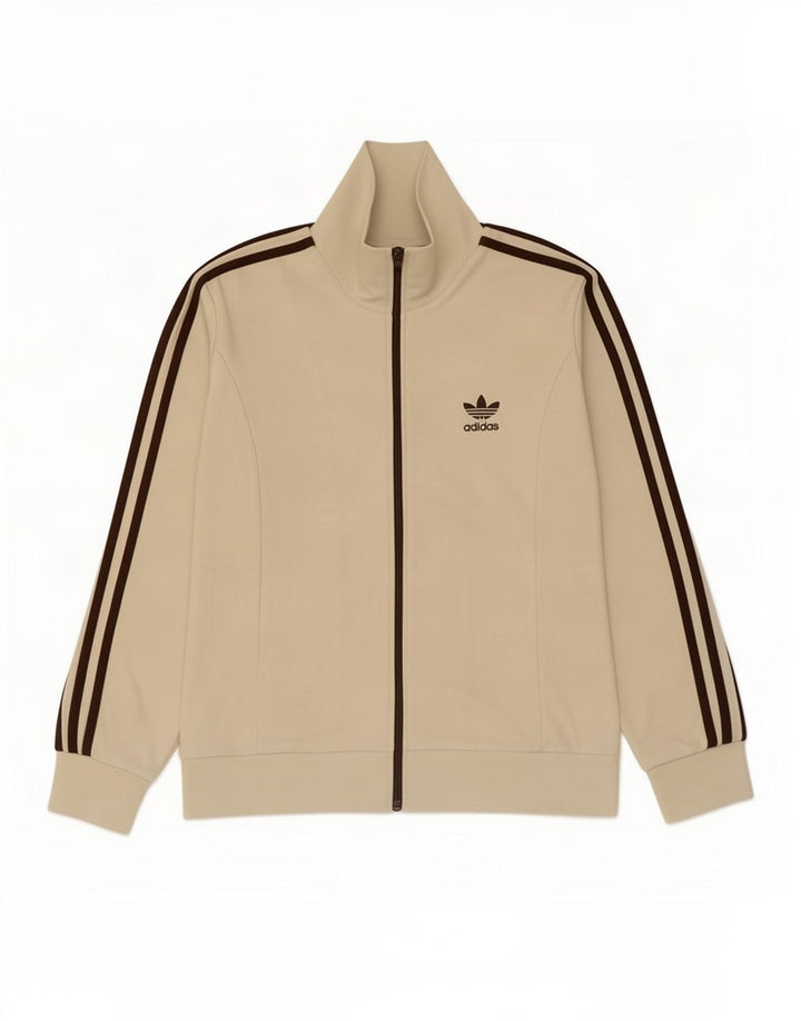 Adidas - Chaqueta de chándal para mujer, talla 40, algodón beige medio
