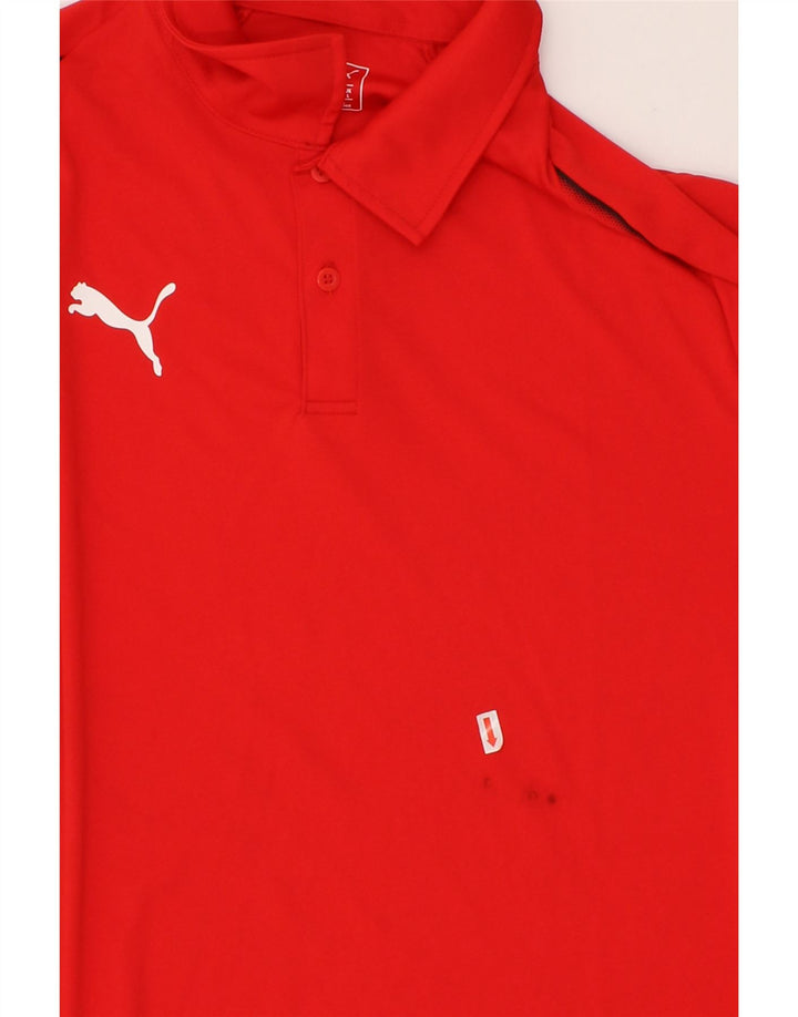 PUMA Mens Polo Shirt Large Red Polyester Vintage Puma and Second-Hand Puma from Messina Hembry 