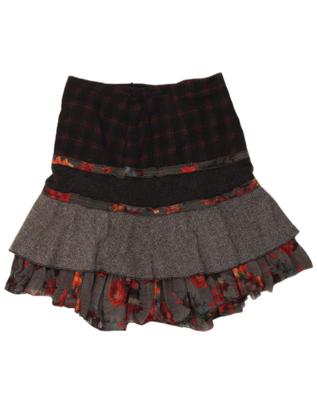 Falda Mujer Bellissima Escalonada W32 Grande Lana Patchwork Multicolor