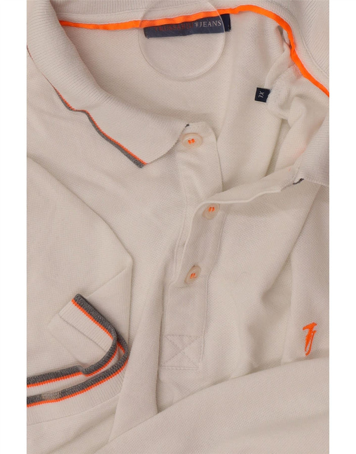 Polo Trussardi Jeans Hombre XL Blanco