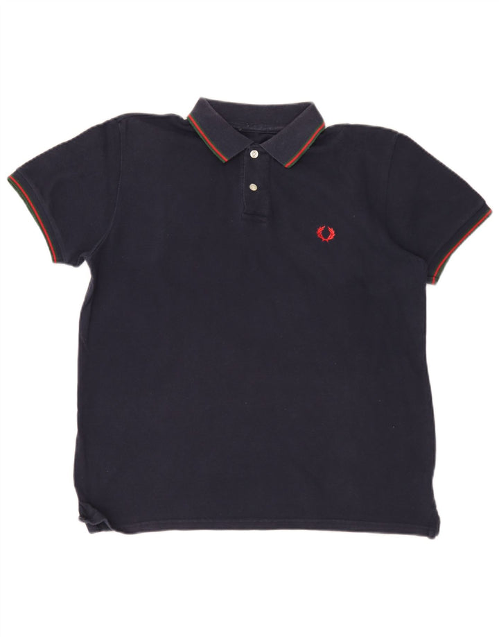 Polo Fred Perry Hombre Algodón Azul Marino Medio