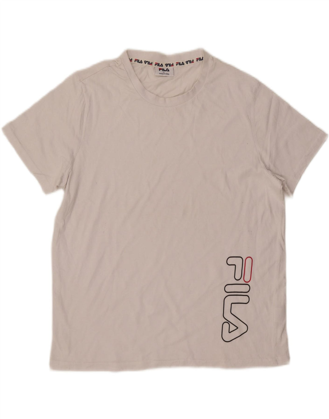 Fila - Camiseta gráfica para hombre, talla grande, algodón blanco