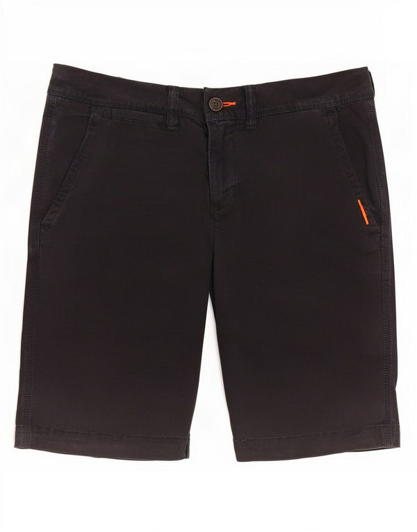 Superdry Pantalones cortos chinos de corte slim W30 de algodón negro mediano para hombre