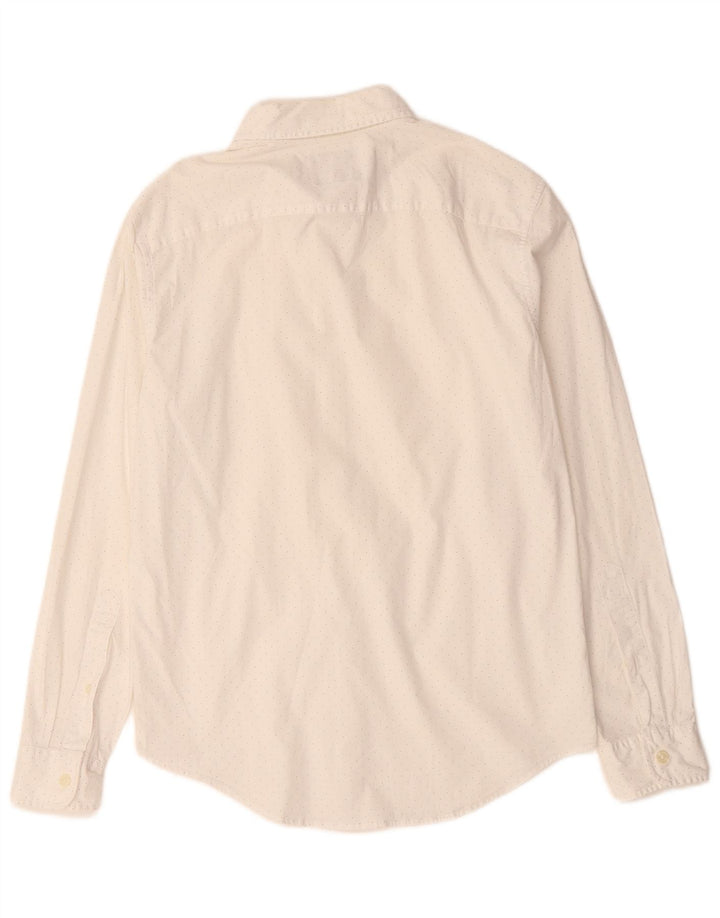 Camisa Abercrombie & Fitch Hombre Mediana Blanca Manchada