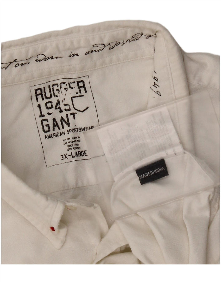 Camisa Gant Hombre 3XL Algodón Blanco Roto