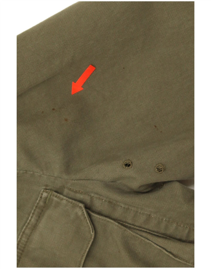 Vintage hombres chaqueta militar Reino Unido 38 medio caqui