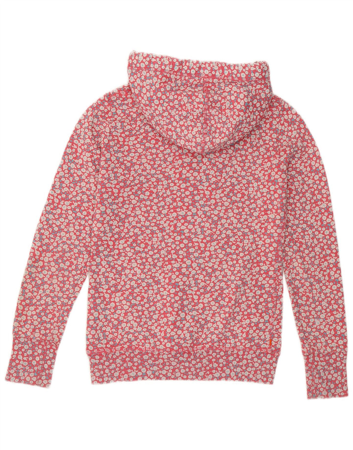 SUPERDRY Jersey con capucha para mujer UK 6 XS Algodón floral rosa
