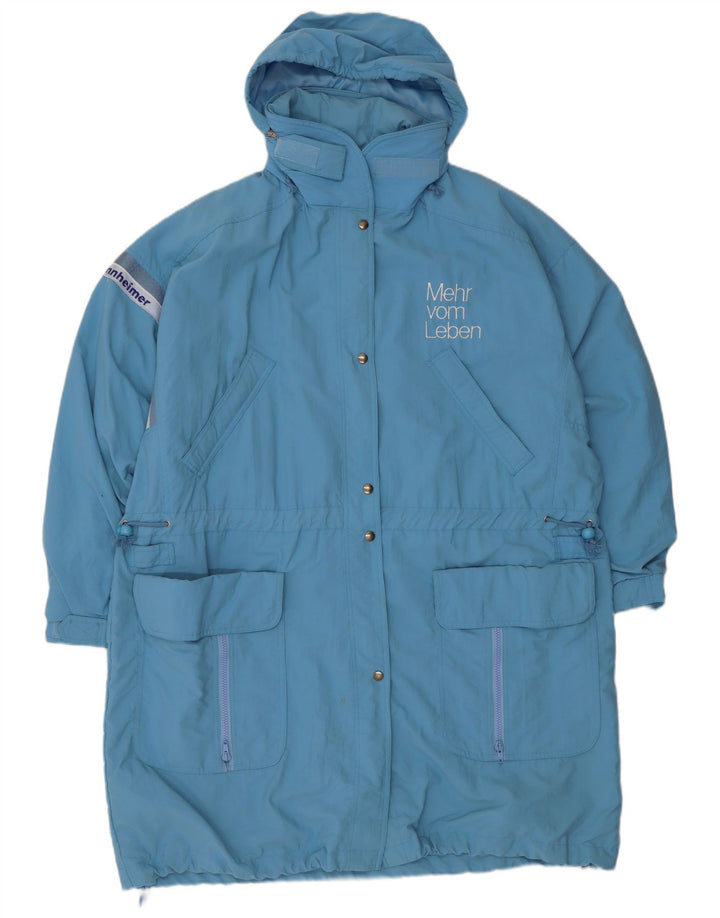 Tactel Abrigo cortavientos extragrande con capucha para mujer UK 10 Small Blue Polyamide