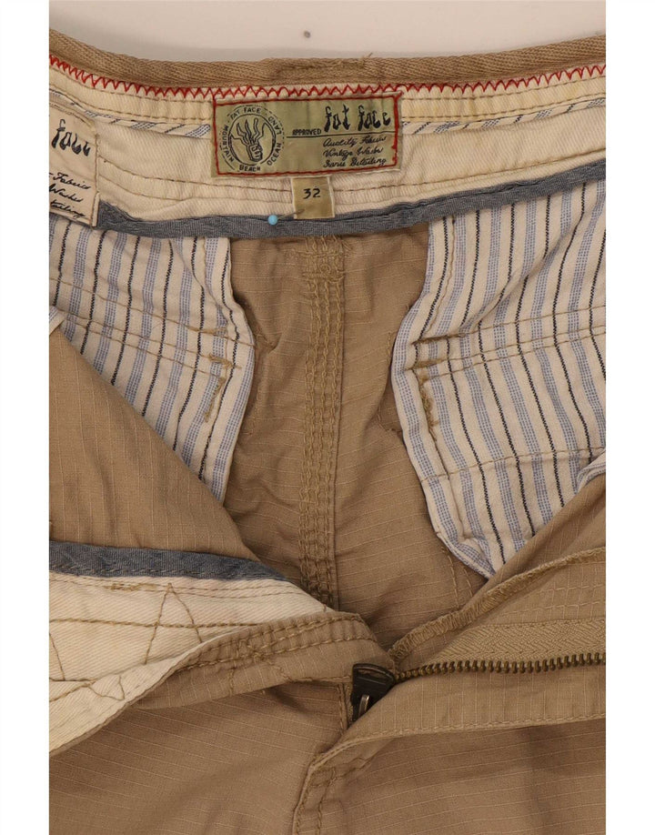 Bermudas cargo para hombre Fat Face W32 Algodón beige medio