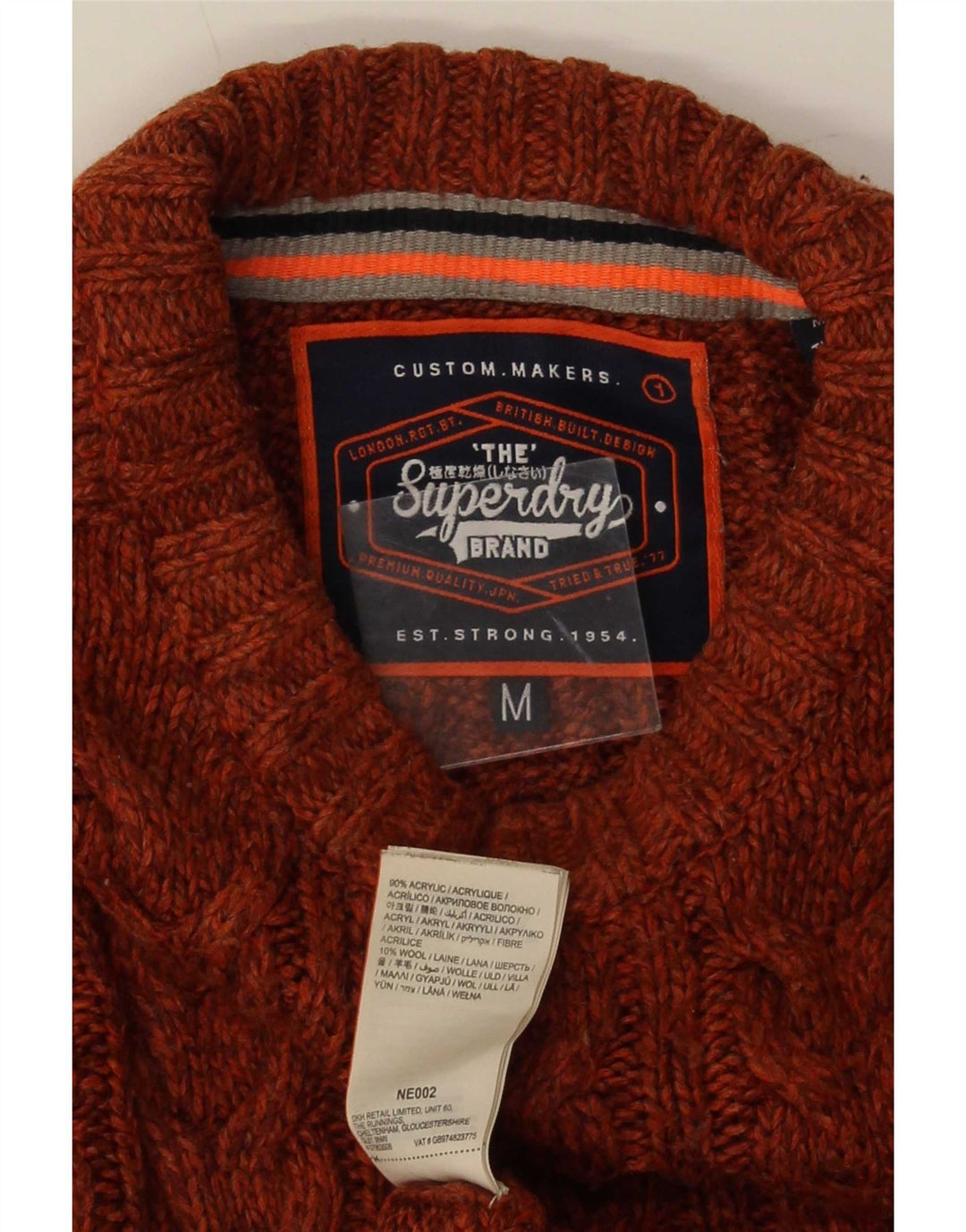 Superdry Jersey De Cuello Redondo Para Hombre Acrílico Moteado Marrón Medio