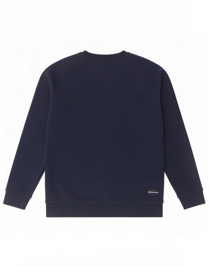 Adidas Hombre Sudadera Jumper Medium Azul Marino Algodón