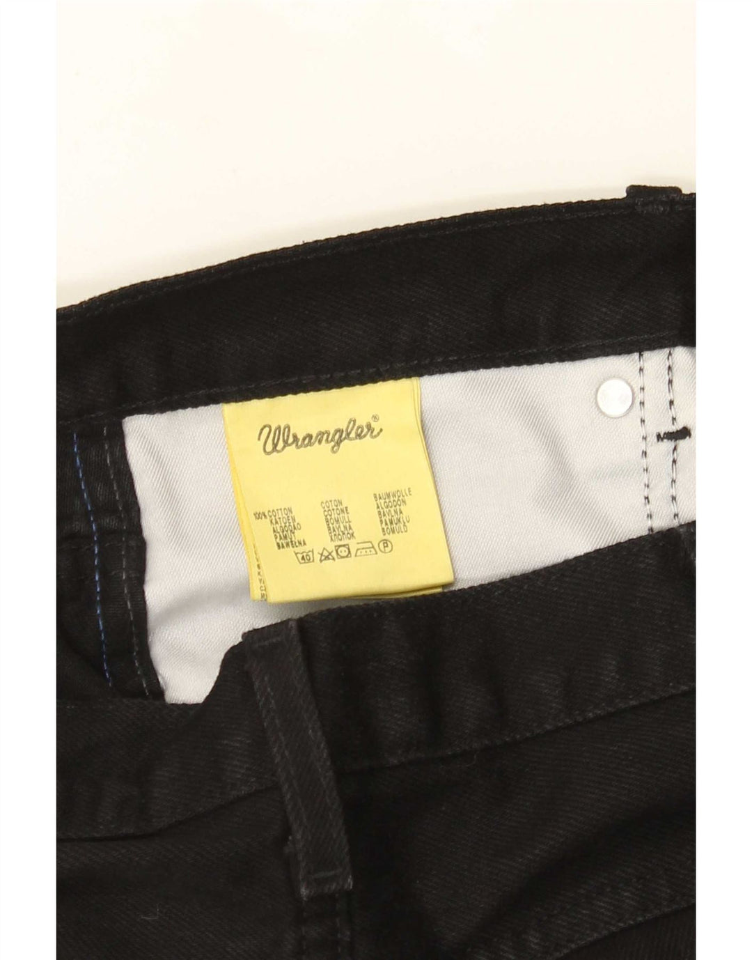 Wrangler Vaqueros rectos regulares para hombre W38 L32 Algodón negro