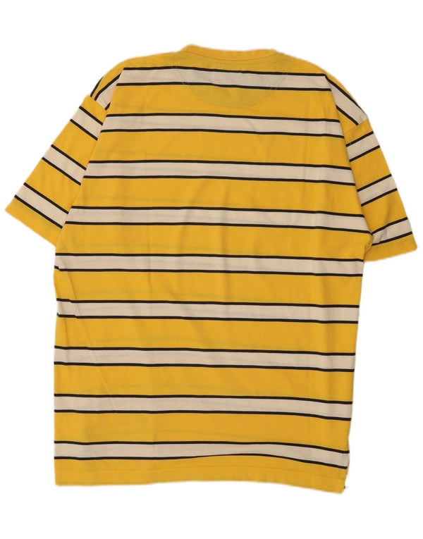 Massimo Dutti Camiseta Hombre Top XL Rayas Amarillas