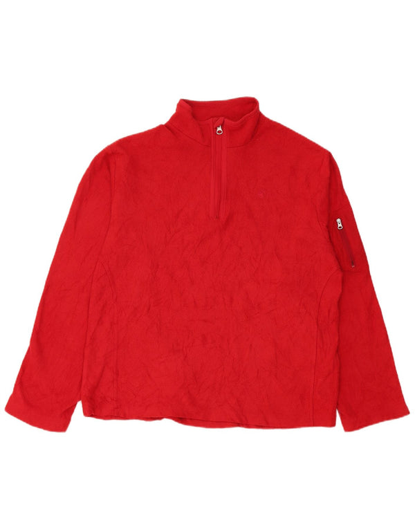 Jersey de forro polar con cuello y cremallera para mujer Starter UK 20 2XL Poliéster rojo