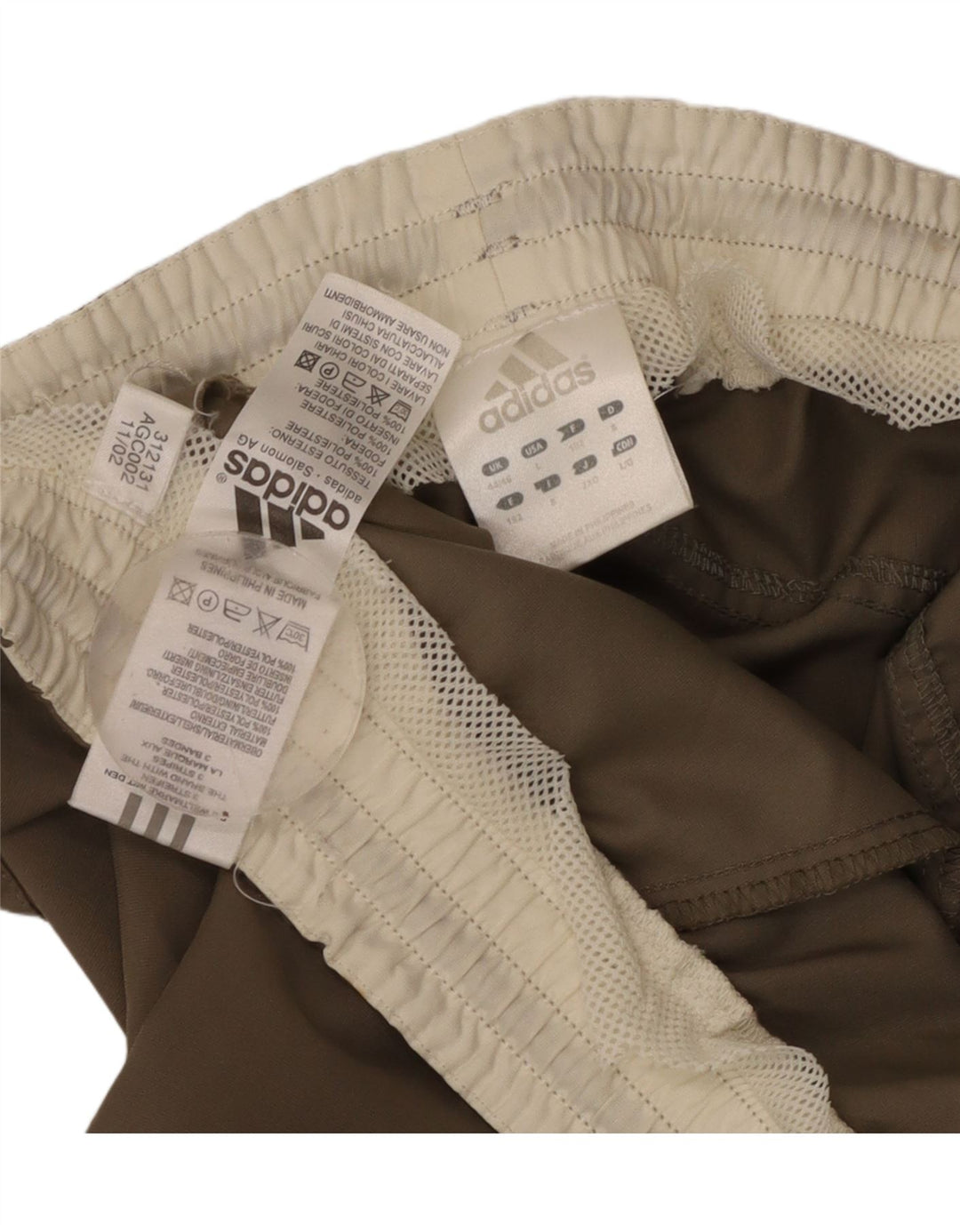 Pantalón de chándal ADIDAS para hombre UK 44/46 Large Beige Poliéster