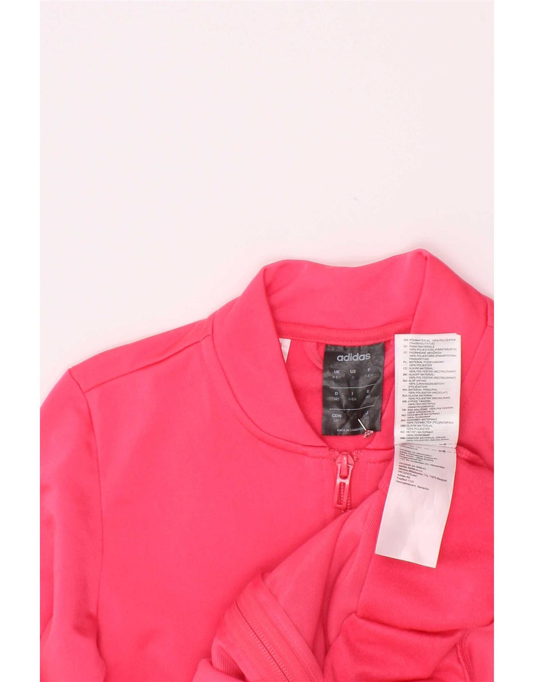 Adidas - Chaqueta de chándal gráfica para niña, 9-10 años, poliéster Rosa