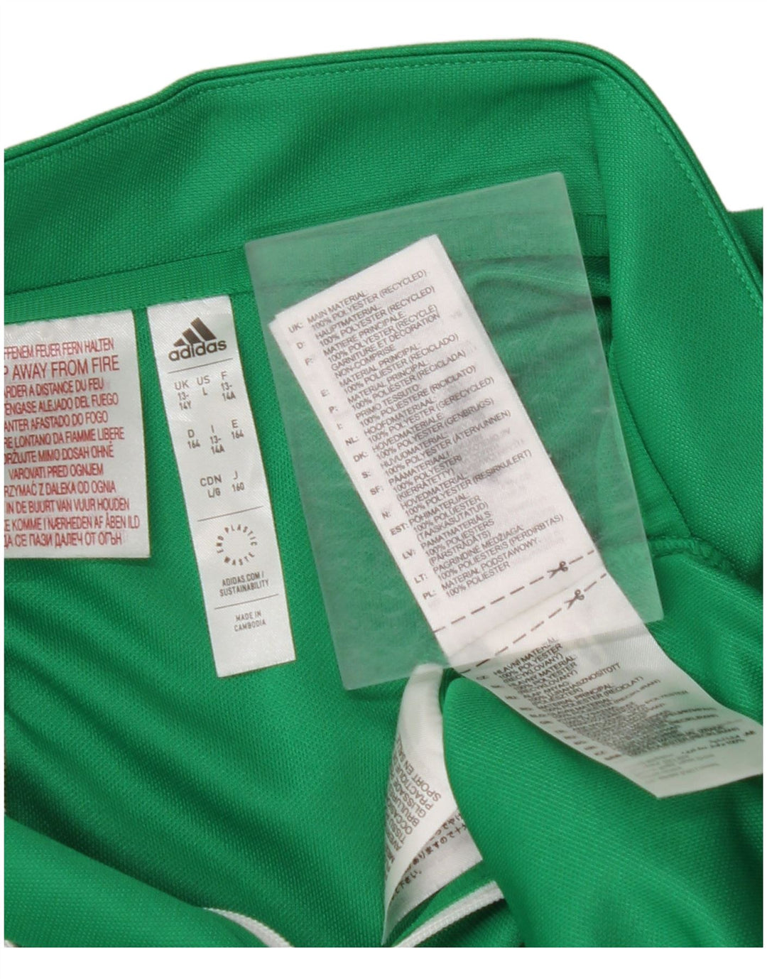 ADIDAS Aeroready Zip Neck Pullover Chándal Top para niños 13-14 años Verde