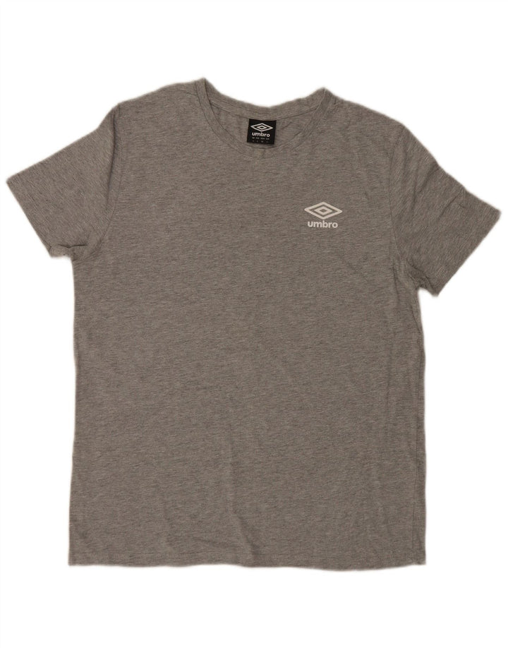 Camiseta Umbro Hombre Top Grande Gris Algodón