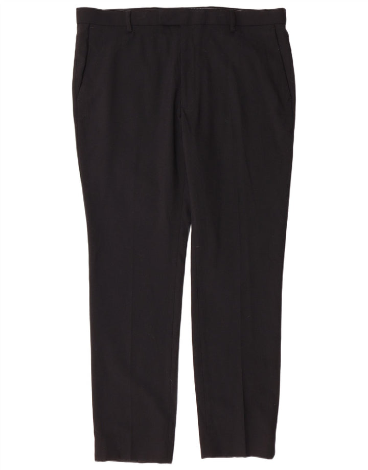 MARKS & SPENCER Pantalón de traje ajustado para hombre W38 L31 Negro